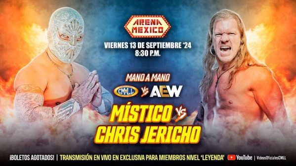 Mistico subs Chris Jericho to CMLL 91st Anniversary Show in todays Wrestling news