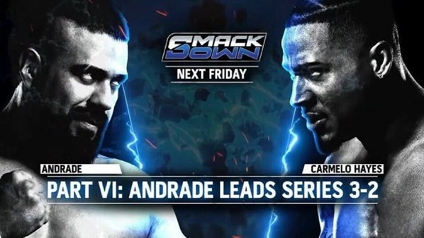 The series between Andrade and Carmelo continues on the next WWE SmackDown in todays Wrestling news