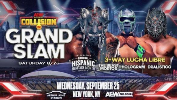 Three-way Lucha libre match for AEW Collision grand Slam in todays Wrestling news