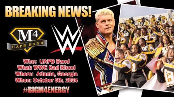 University of Arkansas-Pine Bluff Band to perform at WWE Bad Blood in todays Wrestling news