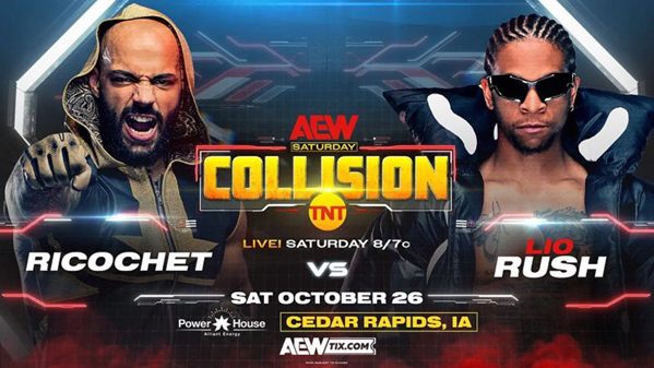 AEW Collision: Ricochet vs. Lio rush set in todays Wrestling news