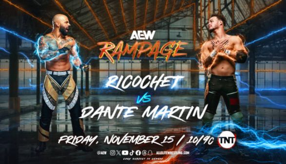 Ricochet vs. Dante Martin set for AEW Rampage in todays Wrestling news