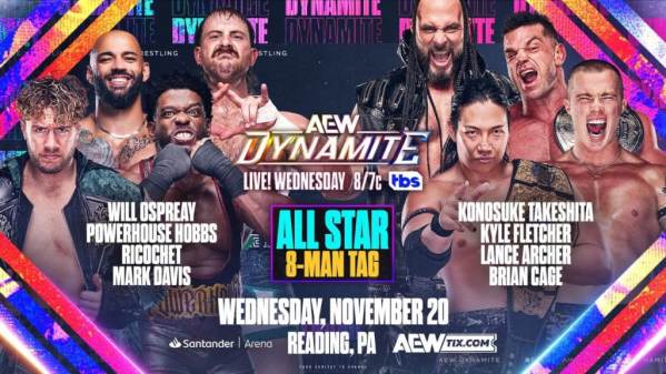 The next AEW Dynamite will feature an eight-man tag match in todays Wrestling news