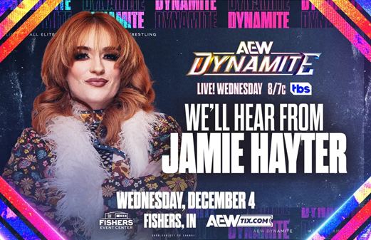 Jamie Hayter segment added to AEW Dynamite in todays Wrestling news